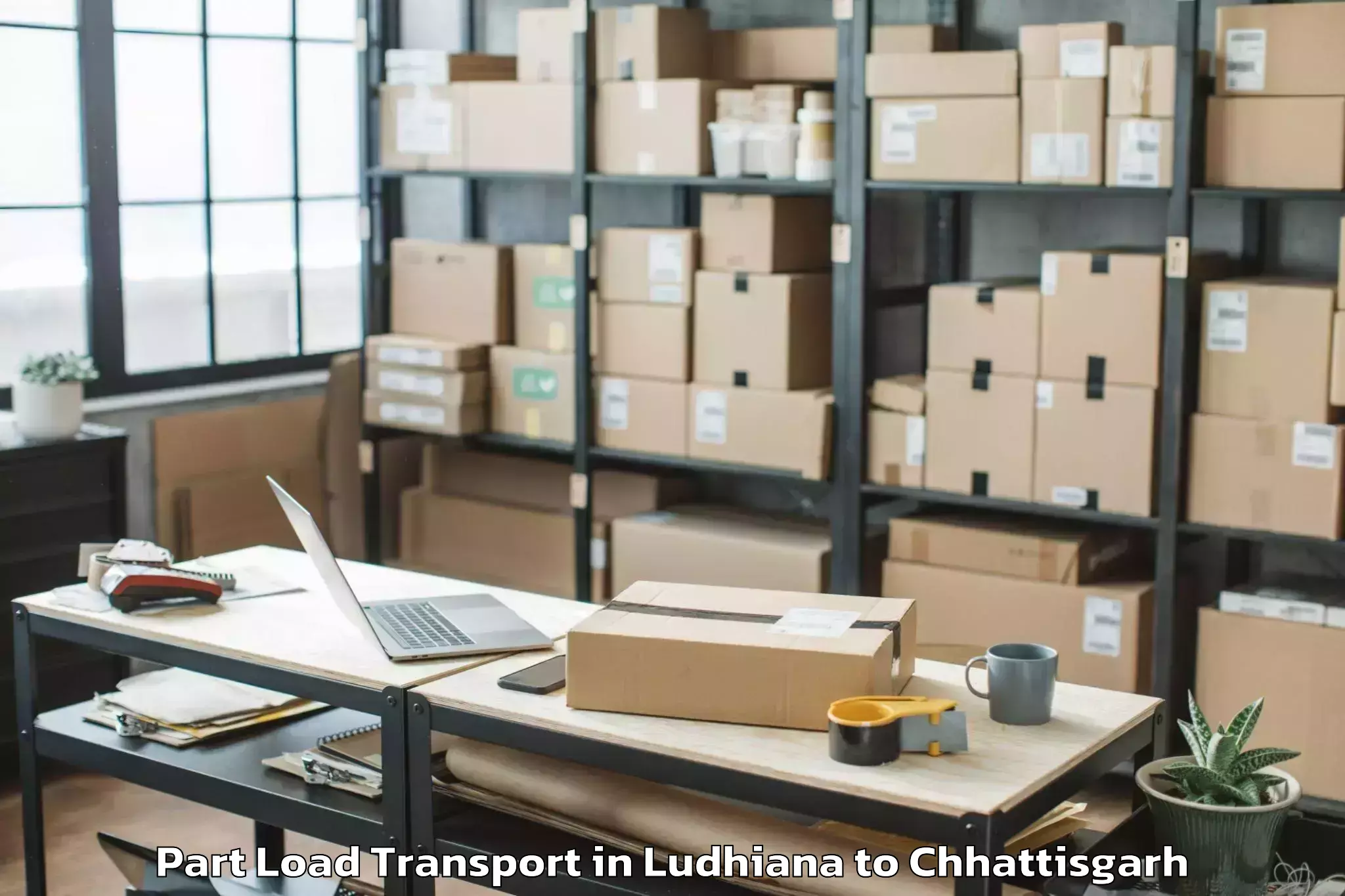 Expert Ludhiana to Dongargarh Part Load Transport